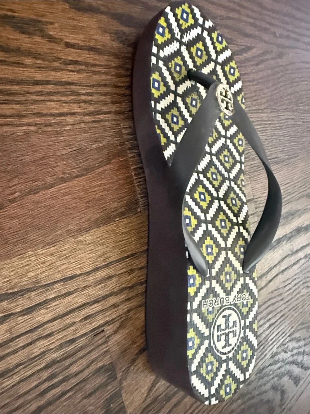 Tory Burch Wedge Flip Flops 7 Excellent Condition